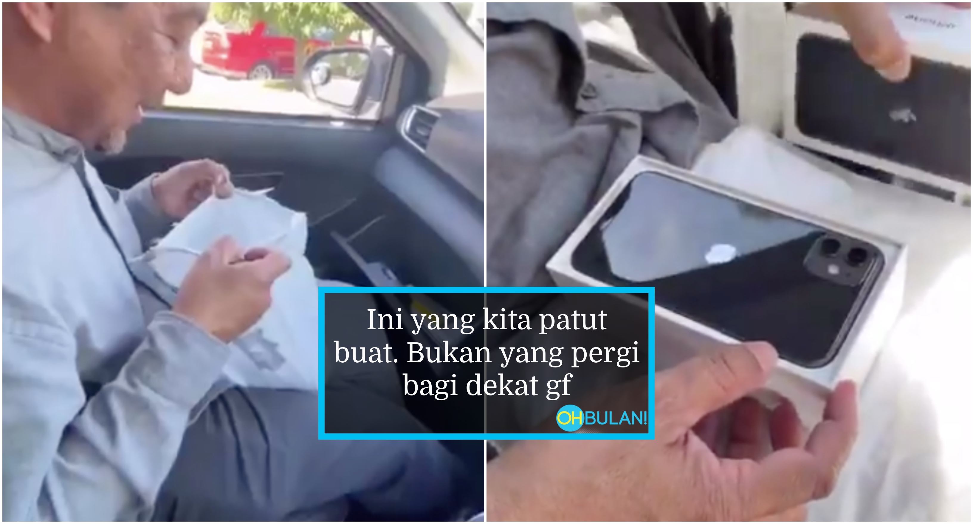 ‘Ini Yang Patut Kita Buat, Bukan Bagi GF’ – Pemuda Hadiahkan Bapa Iphone 11 Terima Pujian