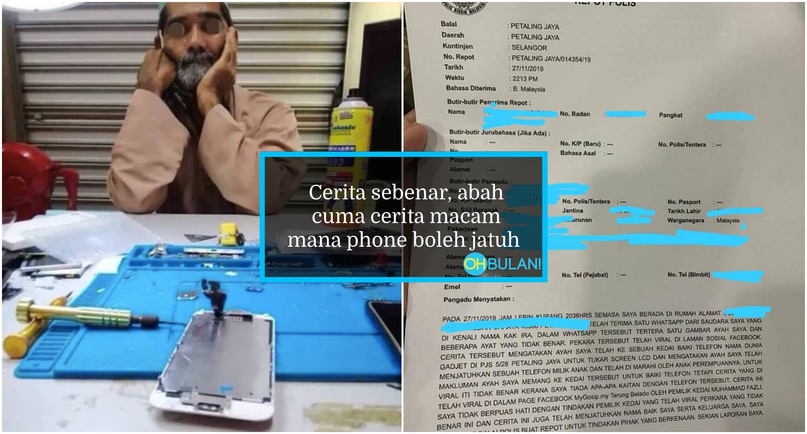 Tipu, Tak Benar! Anak Nafi Cerita Viral Konon Marah Bapa Sebab Jatuhkan Phone