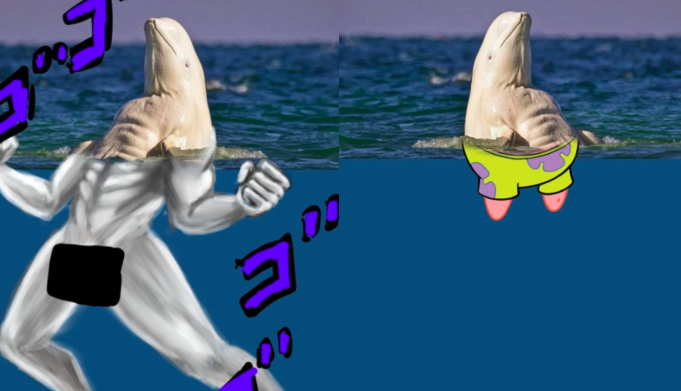 Netizen Cuba Lukis Pula Dolphin, Hasilnya? Memang Lawak, The Rock Pun Ada!