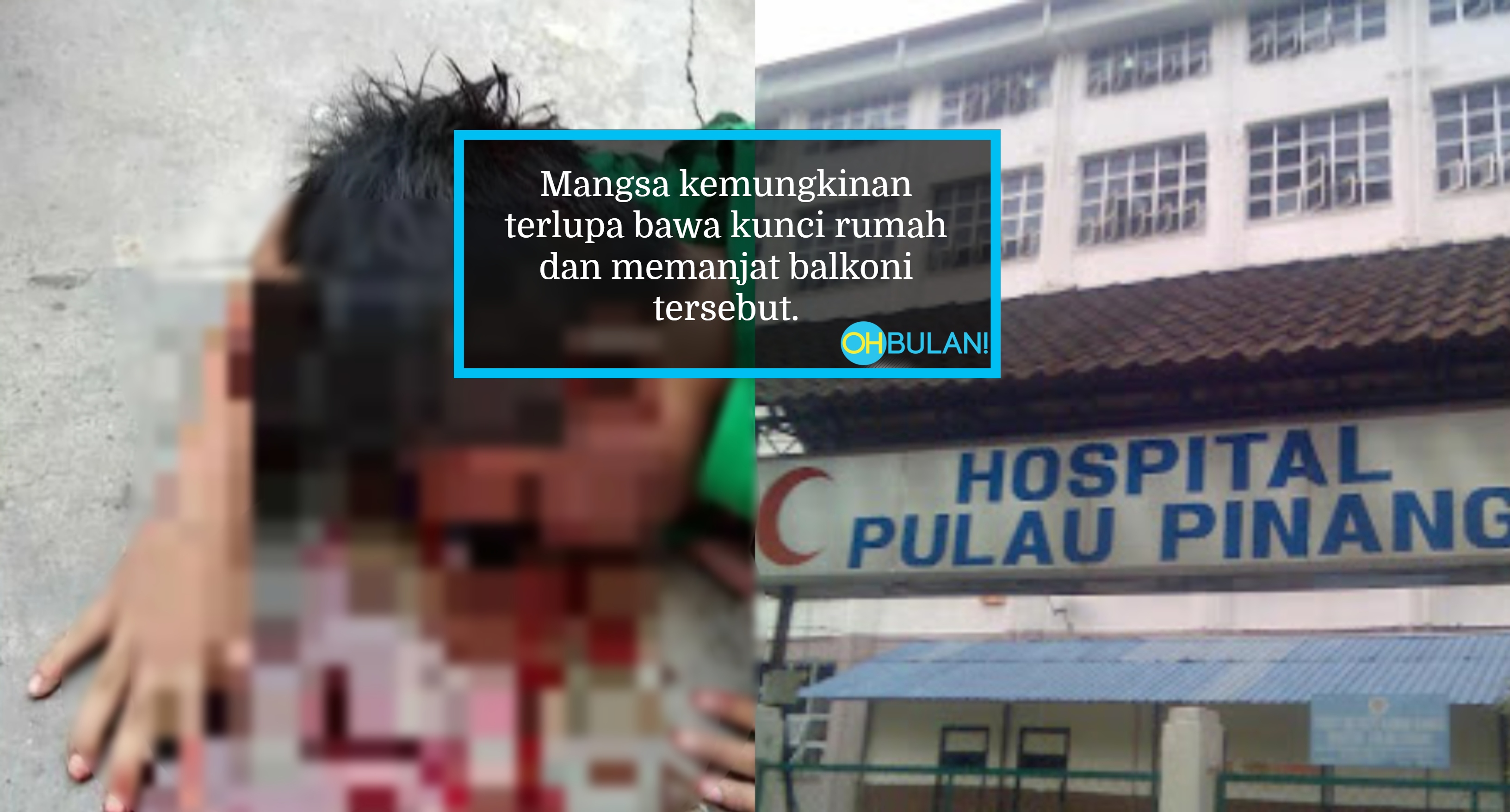 Budak 11 Tahun Koma Selepas Terjatuh Dari Balkoni Rumah Tingkat 2