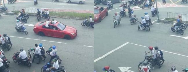 Aktiviti Berbahaya Menunggan Basikal Di Jalan Raya