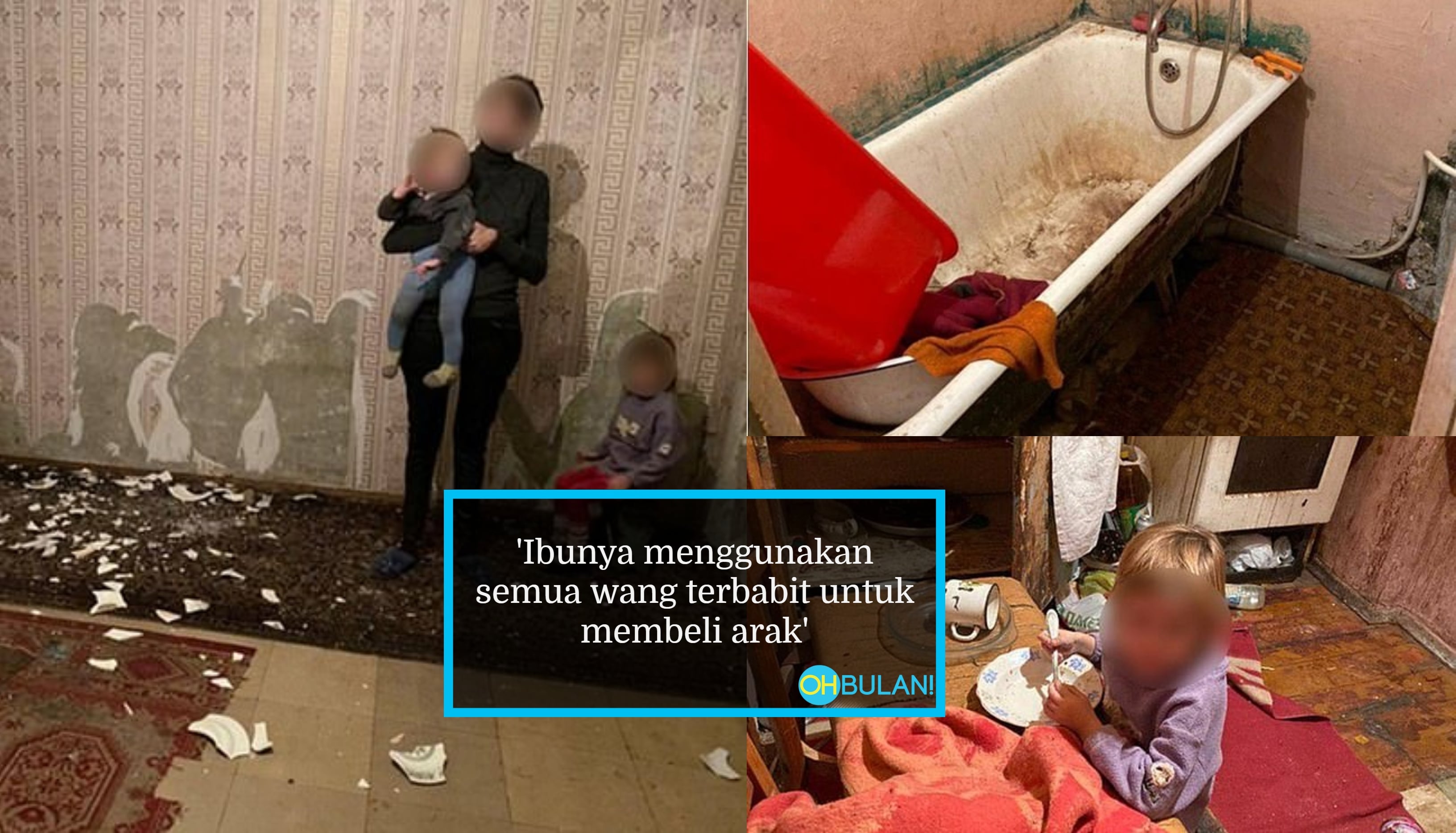 Diberi Makan Sebulan Sekali Oleh Ibu, Dua Beradik ‘Terdesak’ Sanggup Makan Kertas Dinding