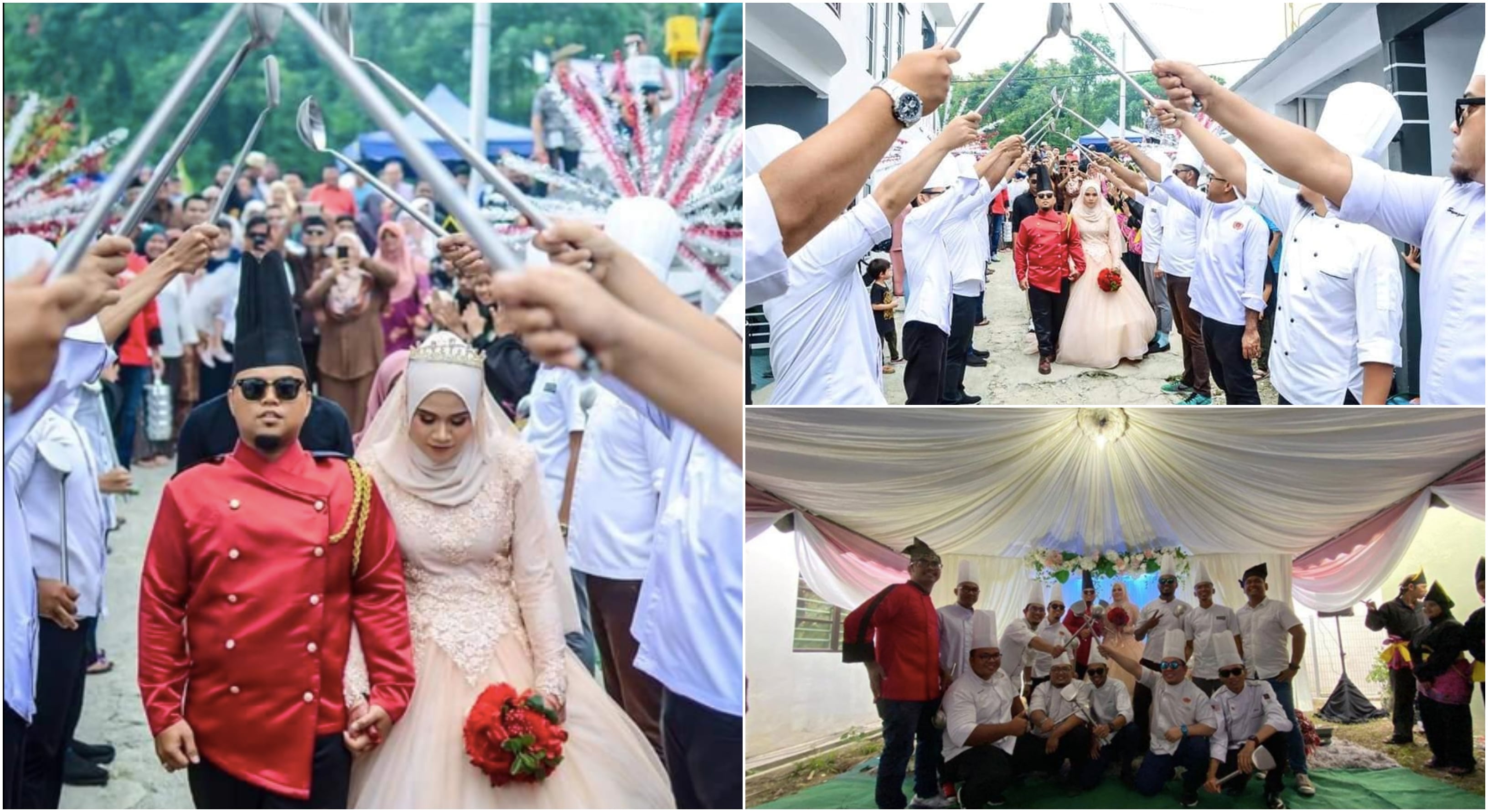 [FOTO] Bila Chef Kahwin, Meriah Siap Dengan Senduk ‘Naik’ Atas Kepala!