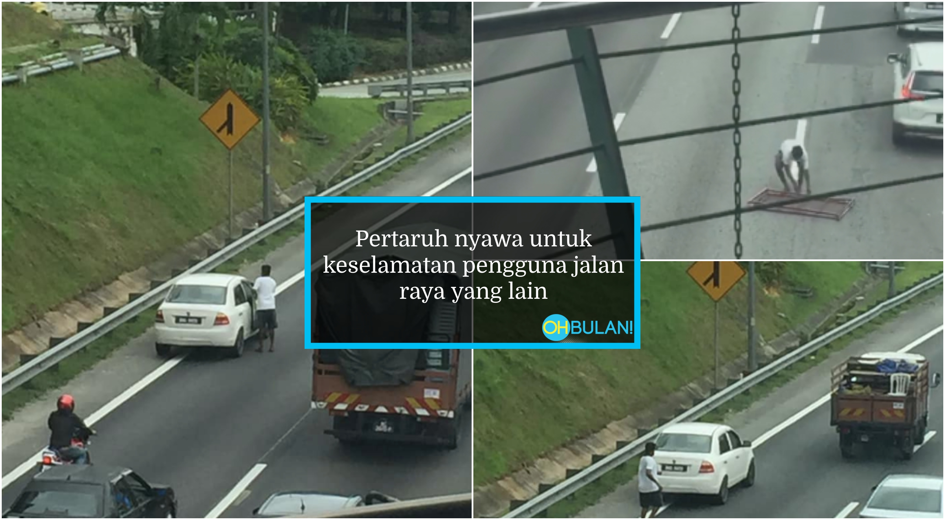 [VIDEO] ‘Nampak Berat Dia Angkat’ – Pertaruh Nyawa Demi Keselamatan Pengguna Lebuhraya
