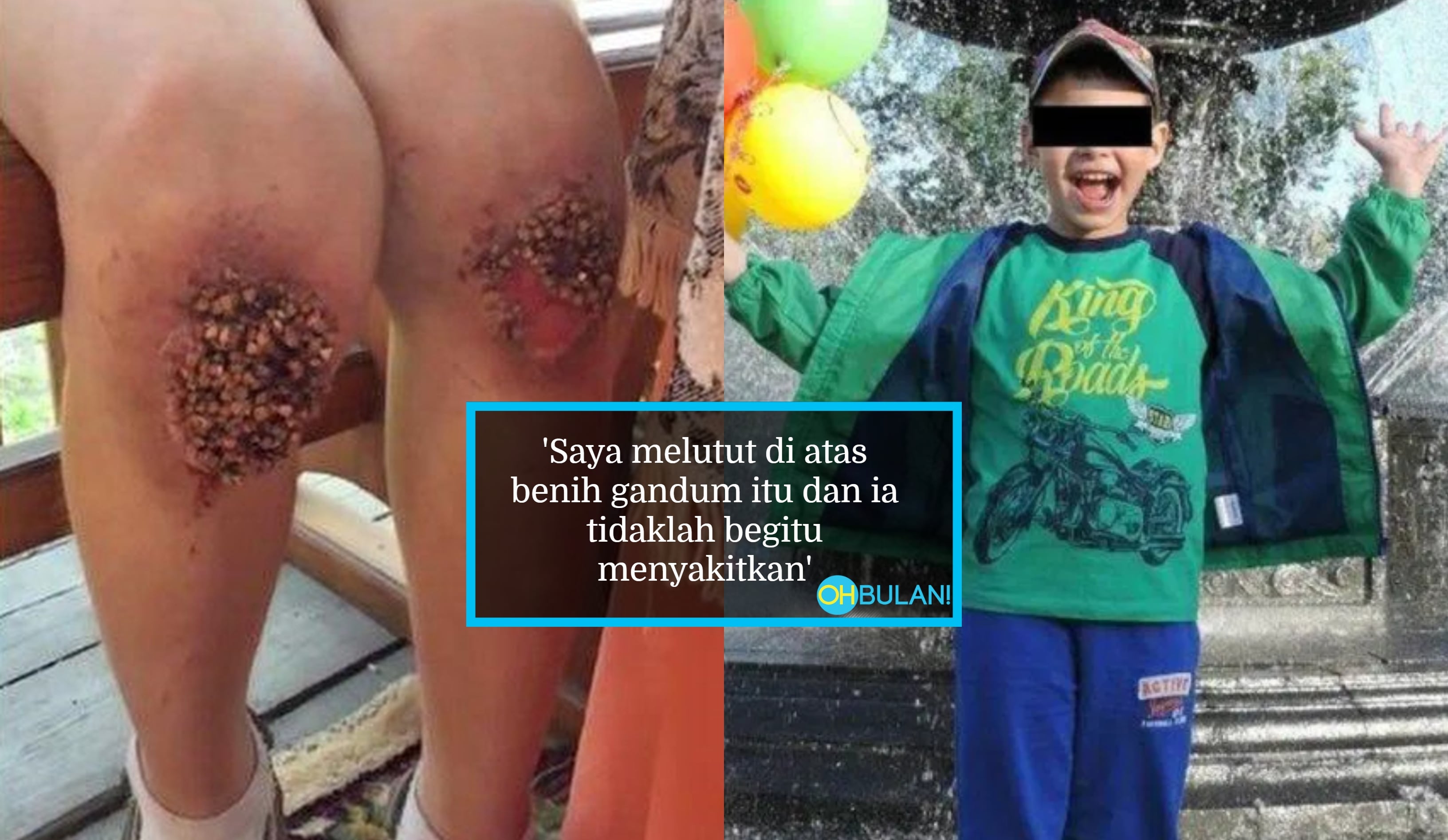 Kaki Kanak-Kanak Tumbuh ‘Akar’ Dihukum Melutut 9 Jam Atas Benih Gandum