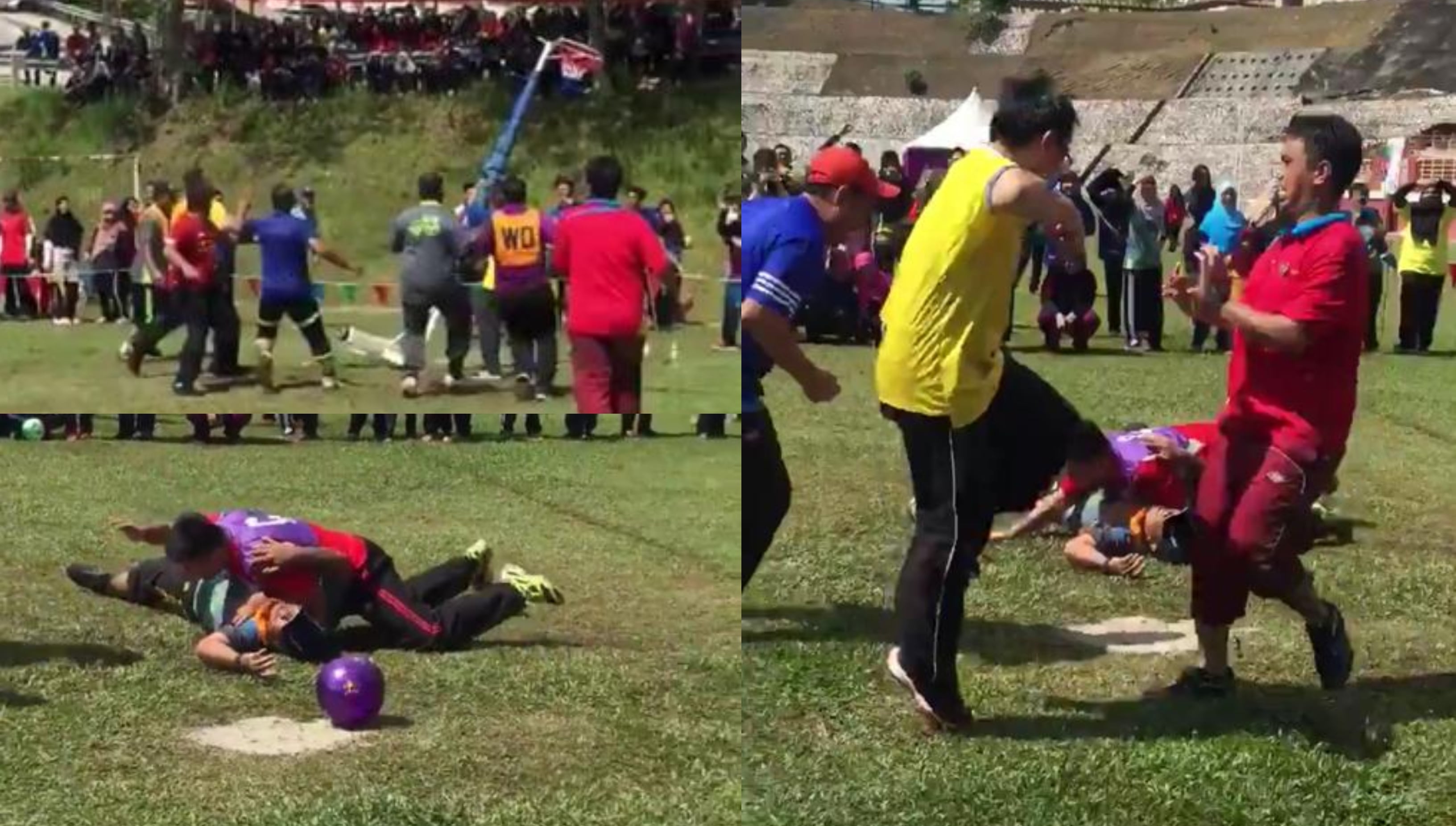 [VIDEO] Bila Lelaki Main Bola Jaring, Dah Macam Wrestling!