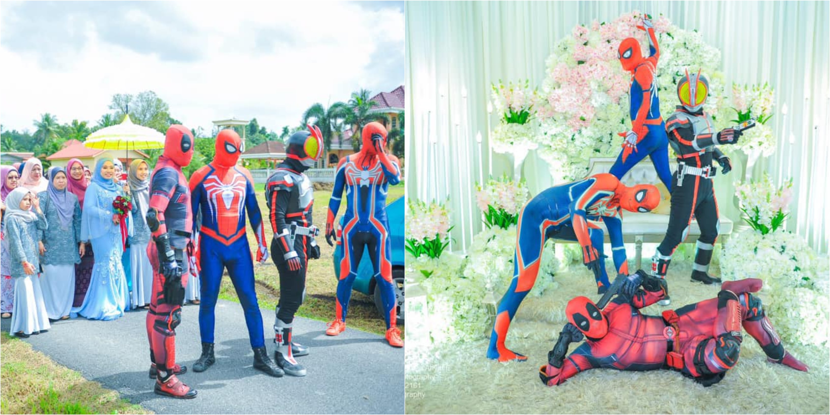 [FOTO] Bila Adik Perempuan Kahwin, Abang-Abang Jadi Superhero Hantar Adik!