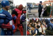 [VIDEO & FOTO] Ragam Murid Hari Pertama Persekolahan, Siap Ada Captain America Sambut Depan Pagar!