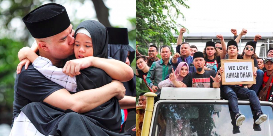 Ahmad Dhani Akhirnya Bebas Selepas Setahun Dipenjara, Peminat Bawa Berarak Naik Lori