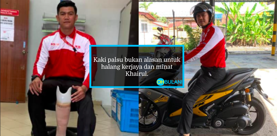 Bangkit Semula Selepas Putus & Kehilangan Kaki, ‘Posmen’ Ini Beri Inspirasi Buat Netizen
