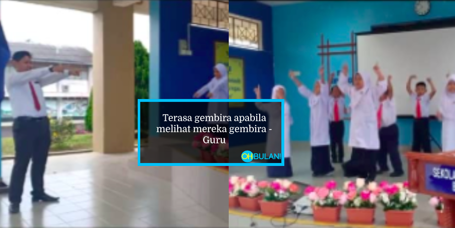 [VIDEO] Gelagat Guru Tak Kekok Menari Bersama Murid Berjaya Curi Perhatian Netizen
