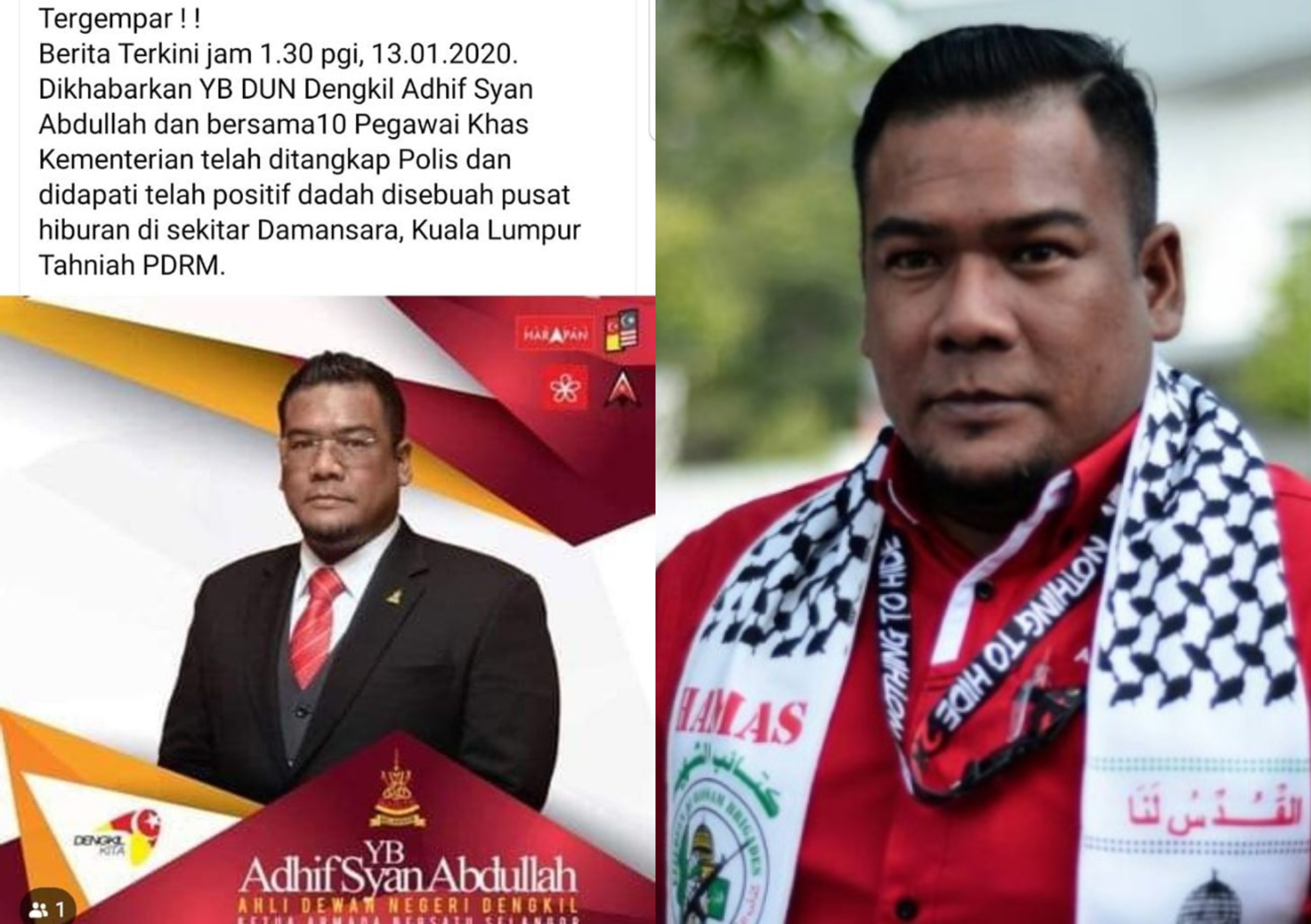 Positif Dadah, ADUN Dengkil, Adhif Syam Nafi Ditahan Pihak Polis Dalam Serbuan ‘Private Party’?