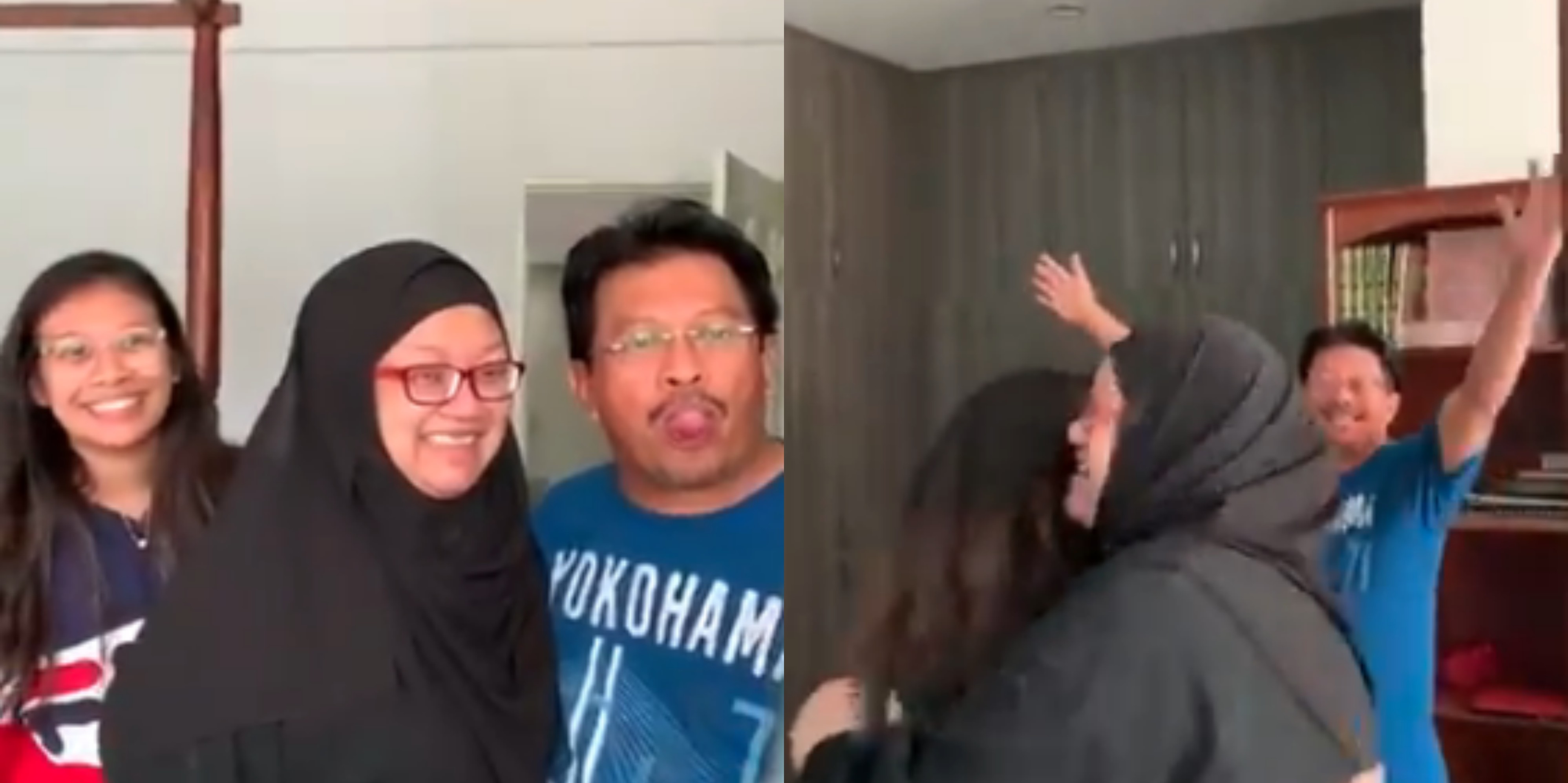 [VIDEO] Anak Buat Kejutan Selepas 3 Tahun Tak Jumpa, Reaksi Suami Isteri Ini Memang ‘Win’!