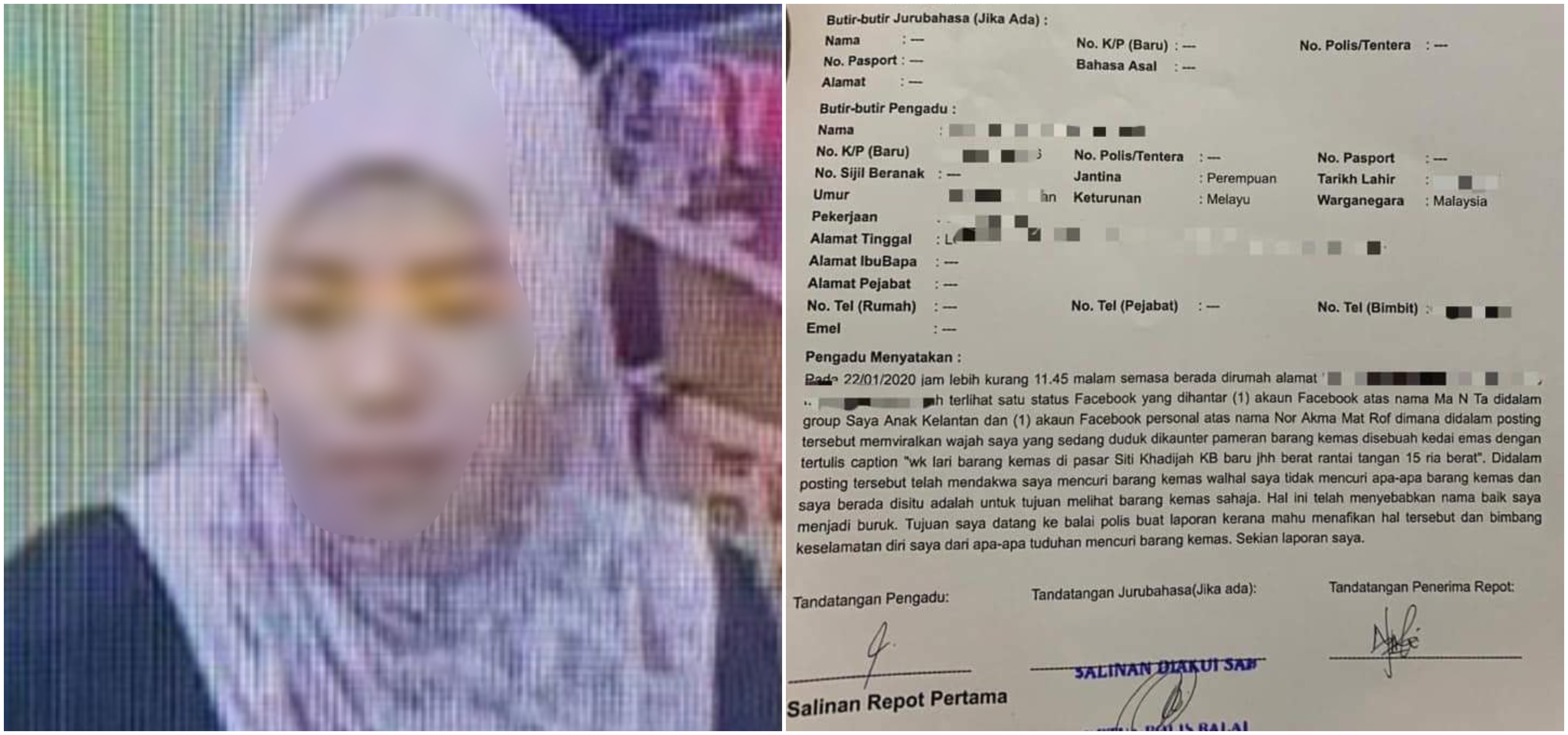 Wanita Buat Laporan Polis Selepas Foto Dirinya Viral Di 