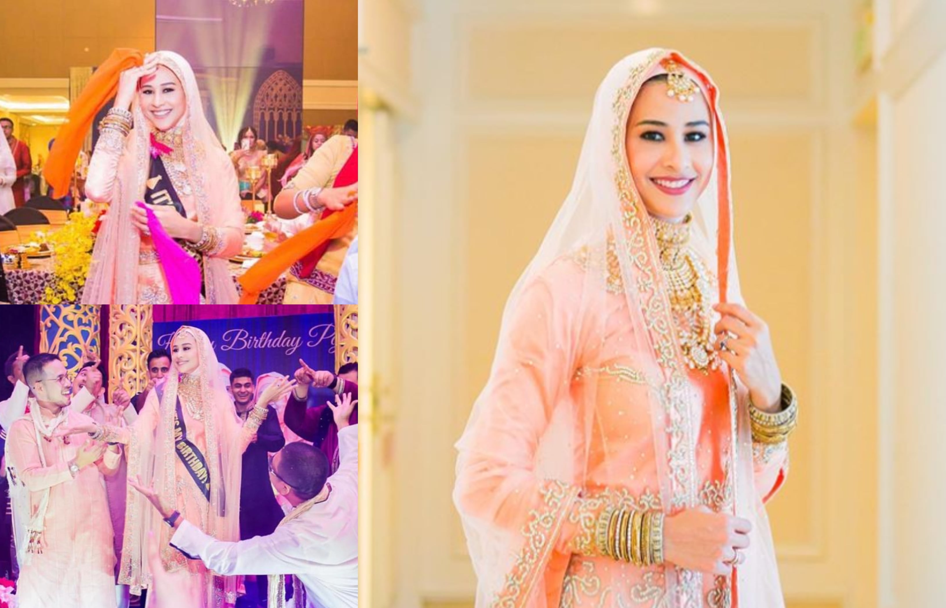 [VIDEO & FOTO] Sekitar Majlis Ulang Tahun Kelahiran Fouziah Gous, Dah Macam Heroin Bollywood, Cantik!