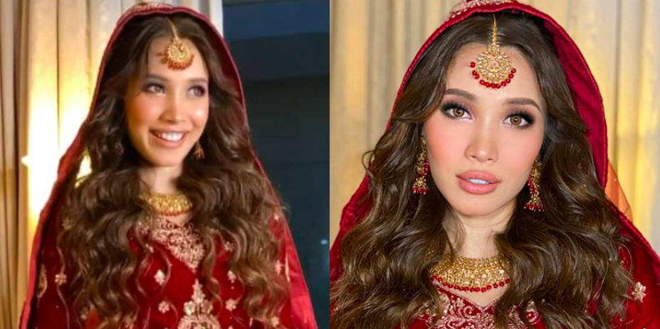 [FOTO] Sekitar Majlis Malam Berinai Zahirah MacWilson & Aiman Hakim, Macam Bintang Bollywood Versi Malaysia!
