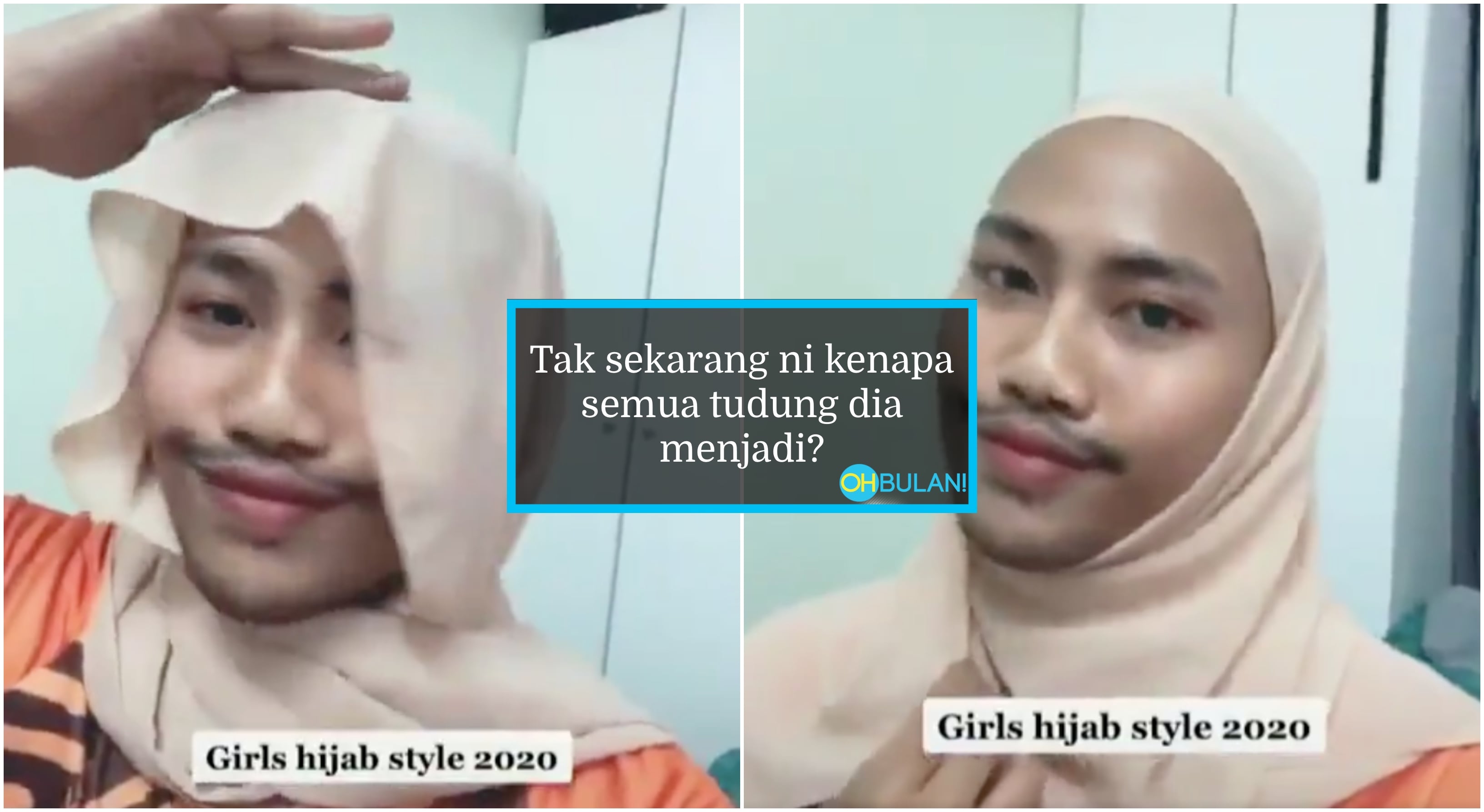 [VIDEO] Bila Lelaki Tunjuk Bakat Pakai 17 Jenis Gaya Tudung, Perempuan Pun ‘Makan Hati’!