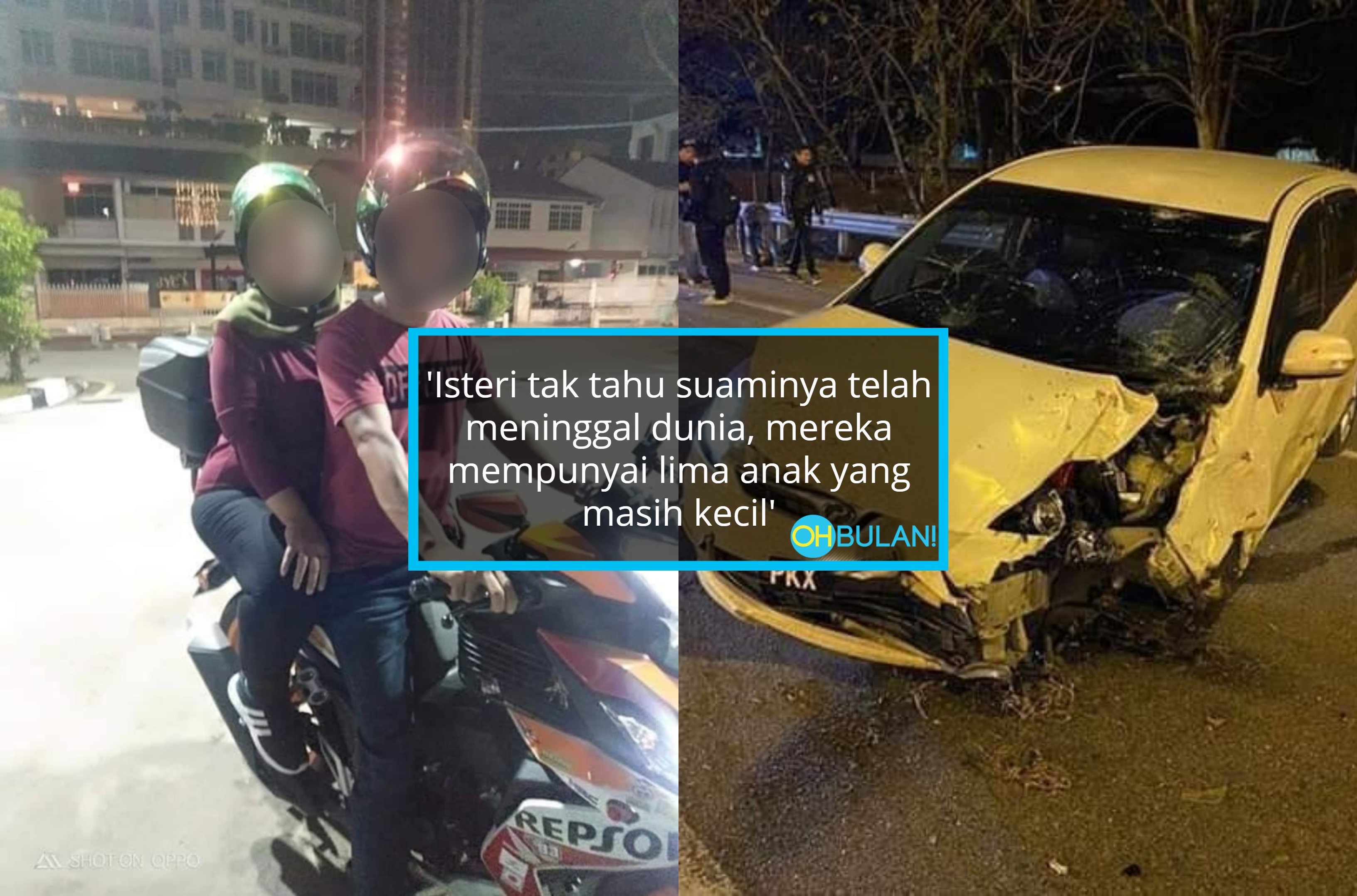 [VIDEO] Sekelip Mata 5 Beradik Jadi Anak Yatim, Ibu Bapa ‘Terpelanting’ Dirempuh Pemandu Mabuk