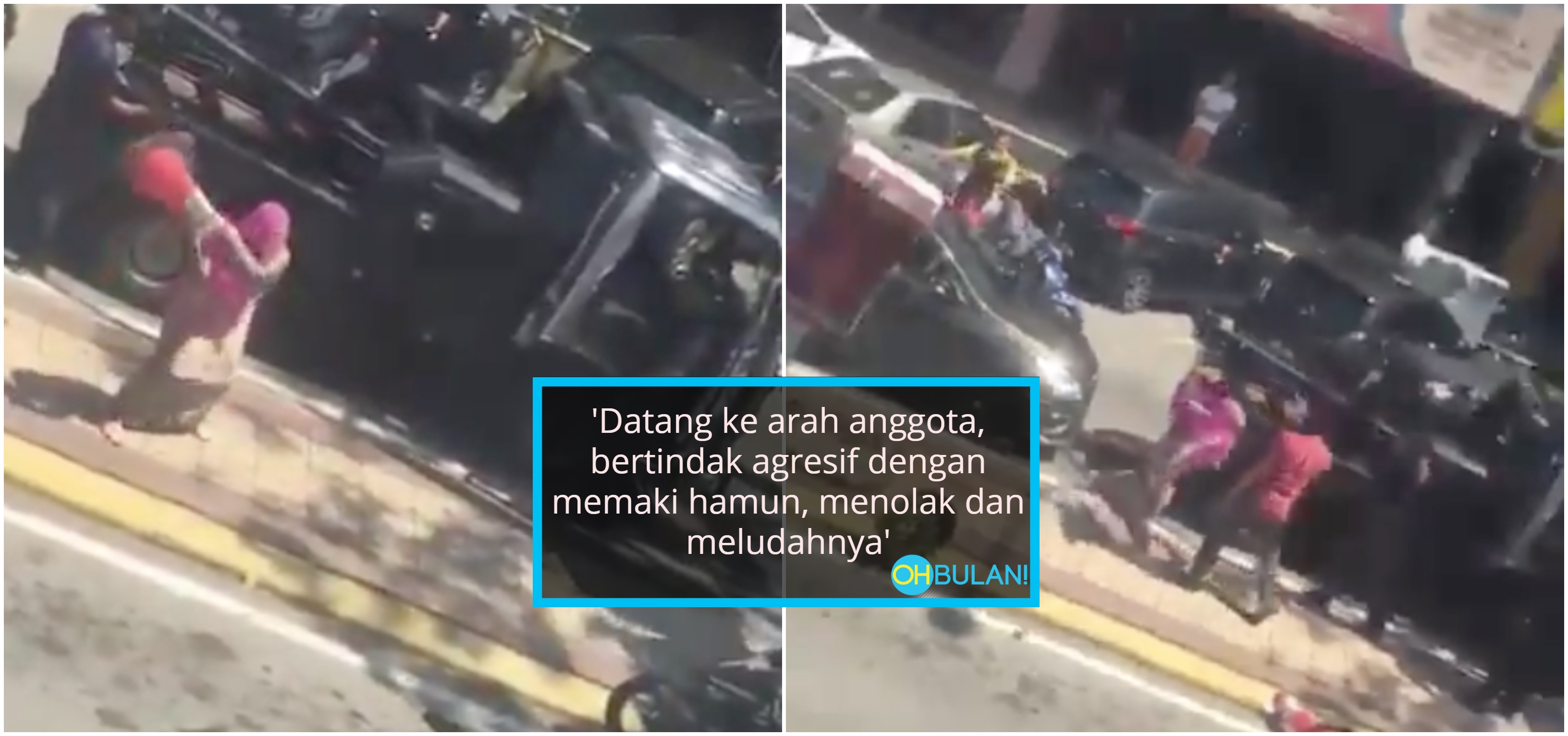 Identiti Akak ‘Mengamuk’ Pukul & Ludah Penguatkuasa Dikenal Pasti, Bakal Ditahan Pihak Polis