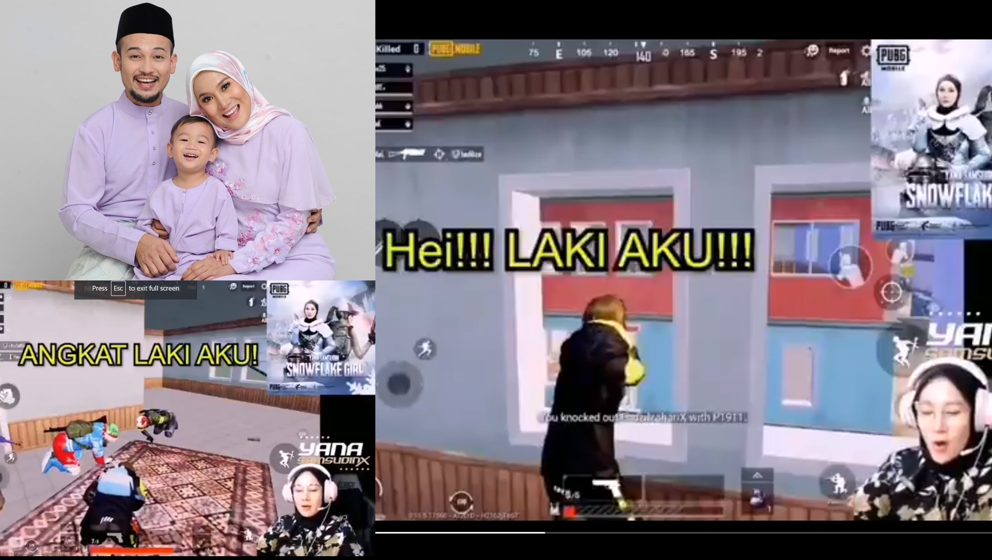 [VIDEO] ‘Hei, Laki Aku!’ – Telatah Lucu Yana Samsudin ‘Tertembak’ Suami Masa Live Streaming Games Bikin Netizen Terhibur