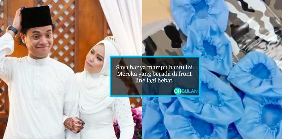 ‘Tolong Mana Yang Mampu’- Isteri Atu Zero Jahit Pelindung Kepala & Kaki Buat Kakitangan Hospital