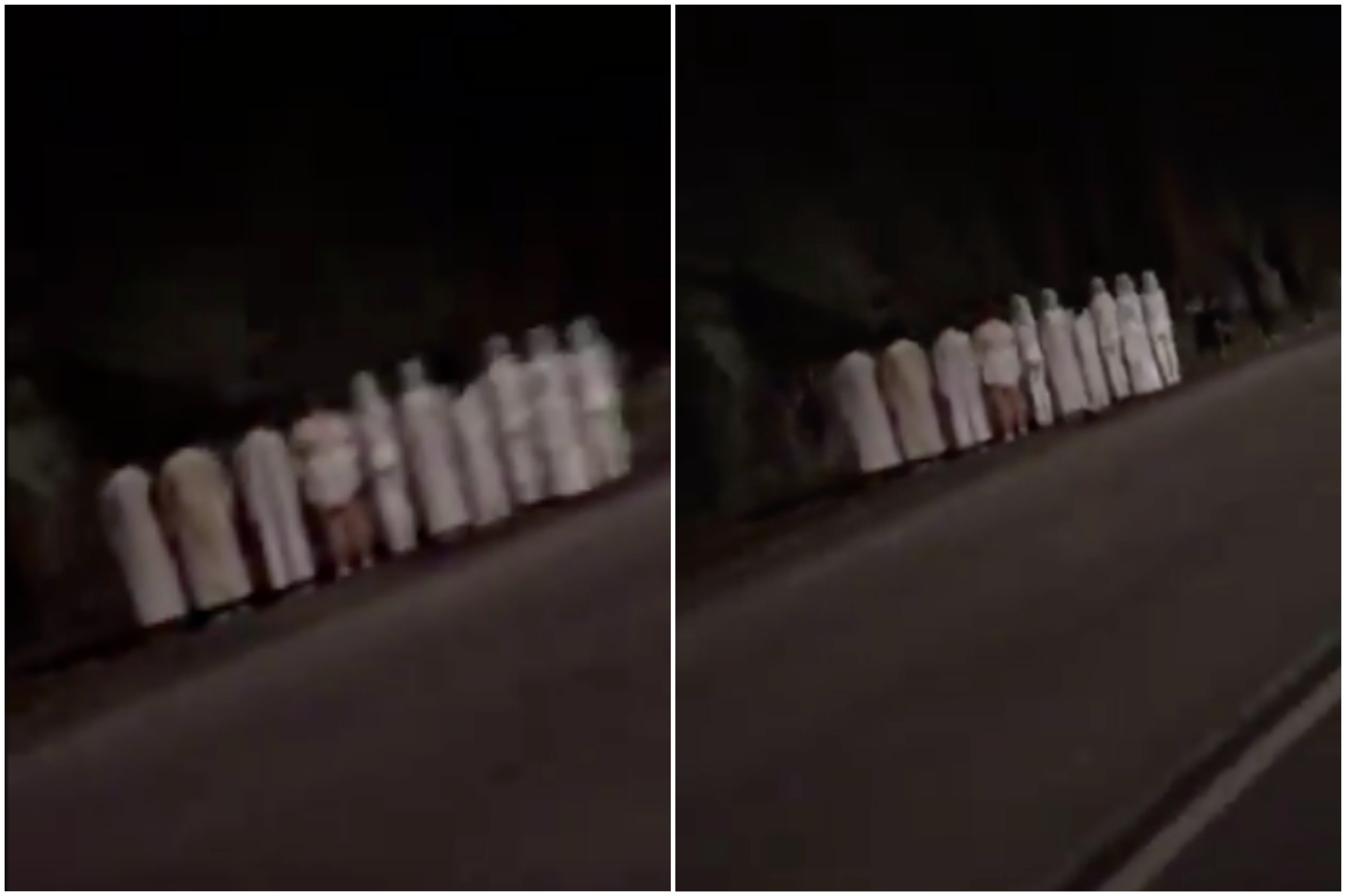 ‘Jelmaan’ Serba Putih Tepi Jalan Disangka Bunian, Rupanya…