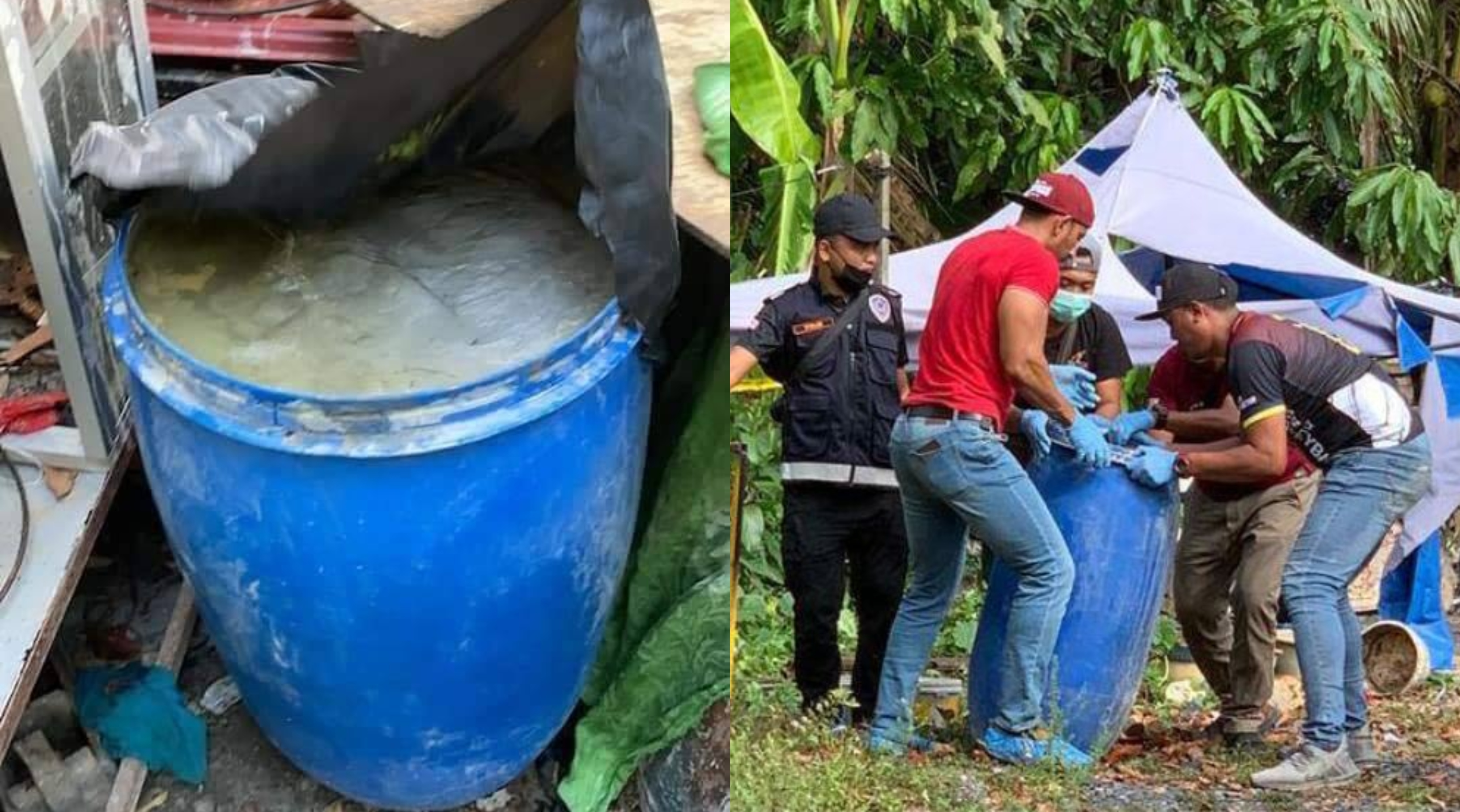 Bunuh & Simen Abang Tiri Dalam Tong, Adik Suspek Buka Mulut