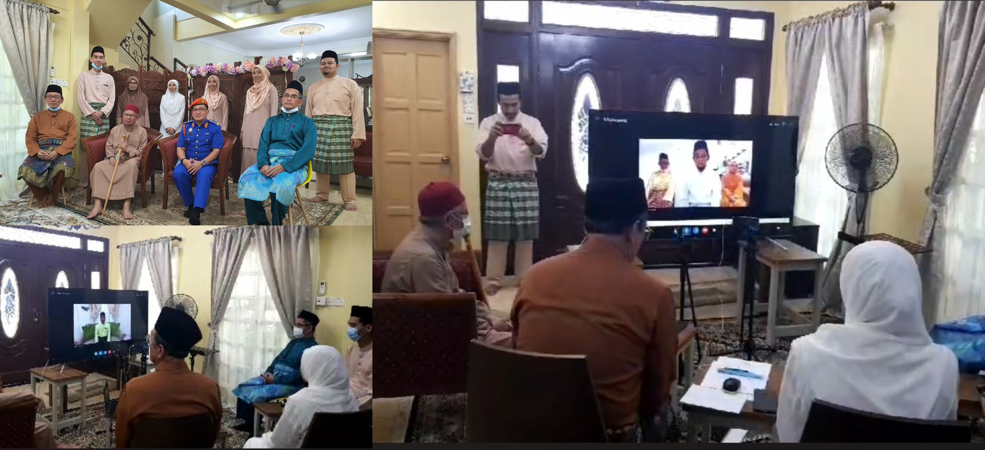 [VIDEO] Pasangan Pengantin Pertama Di Malaysia Akad Nikah Secara Online Di Rumah Masing-Masing