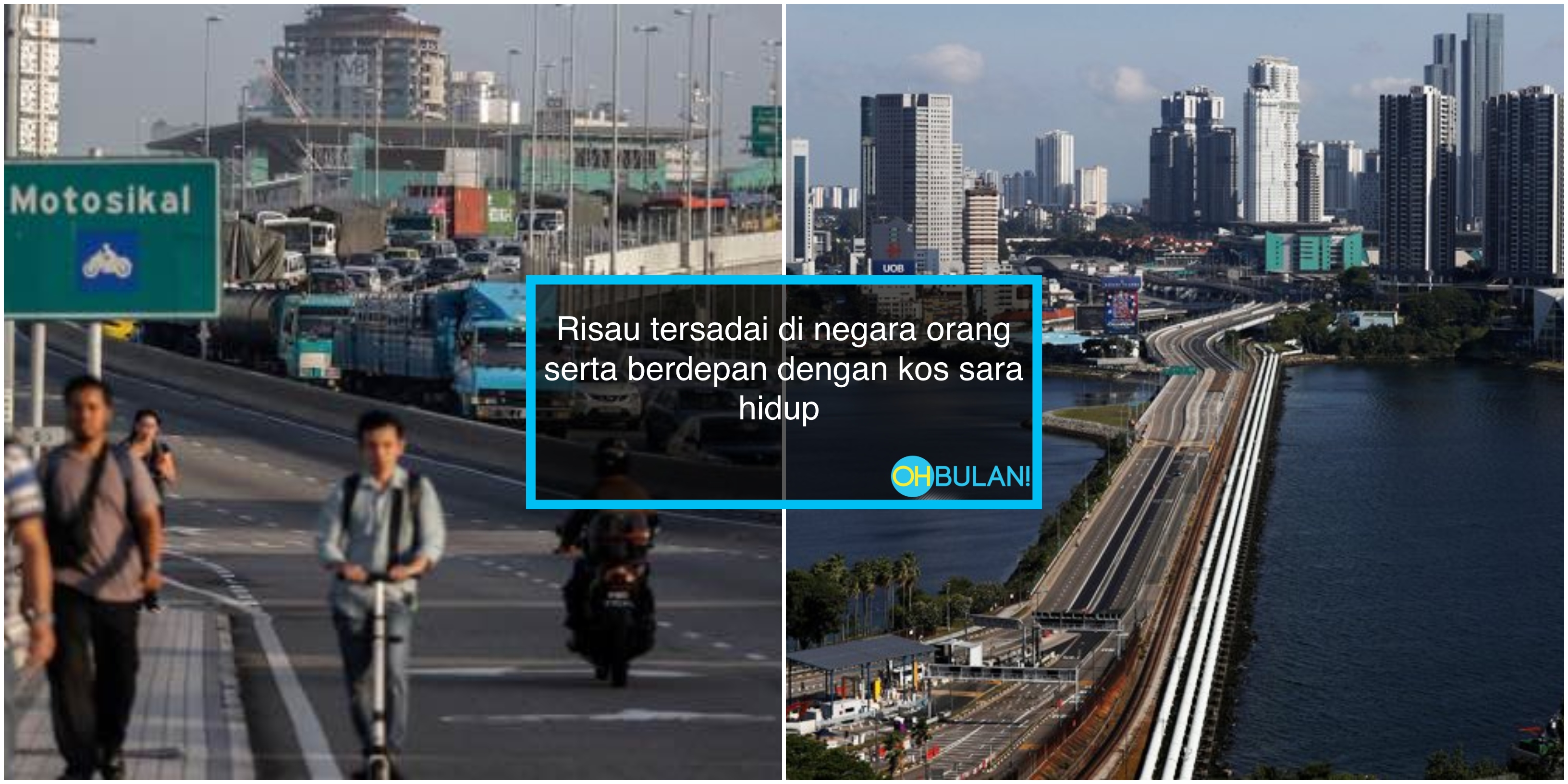 Singapura Umum Sebulan ‘Lockdown’, Rakyat Malaysia Jalan Kaki 1.5KM Seberang Tambak Johor