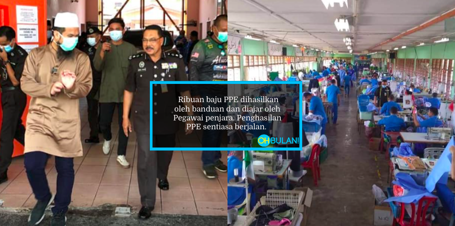 12 Penjara Bertungkus Lumus Hasilkan PPE Untuk ‘Frontliners’, Tiada Cuti