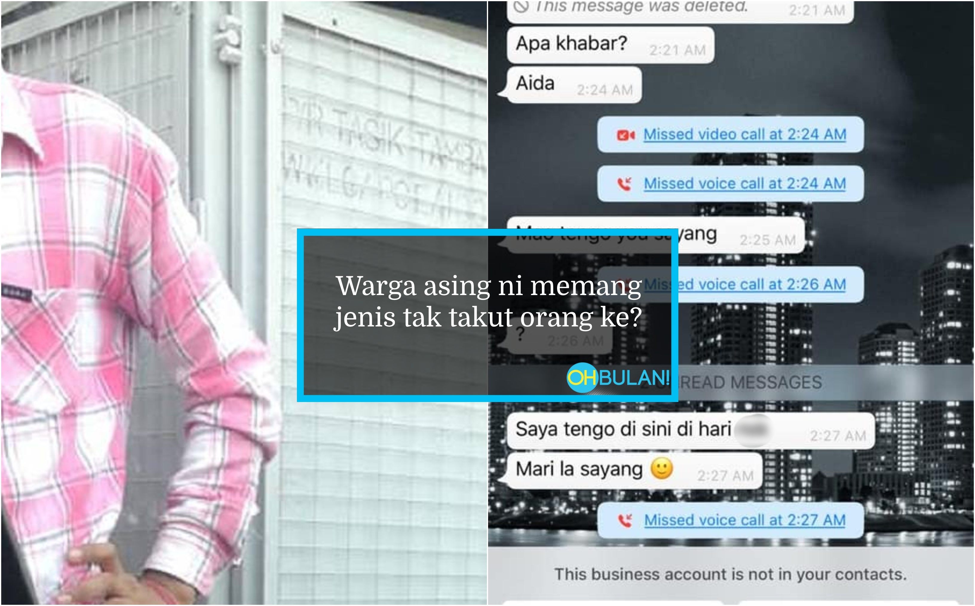 ‘Mau Tengok You Sayang’ – Diganggu Lelaki Warga Asing Mengaku Ambil Nombor Di Buku Pendaftaran