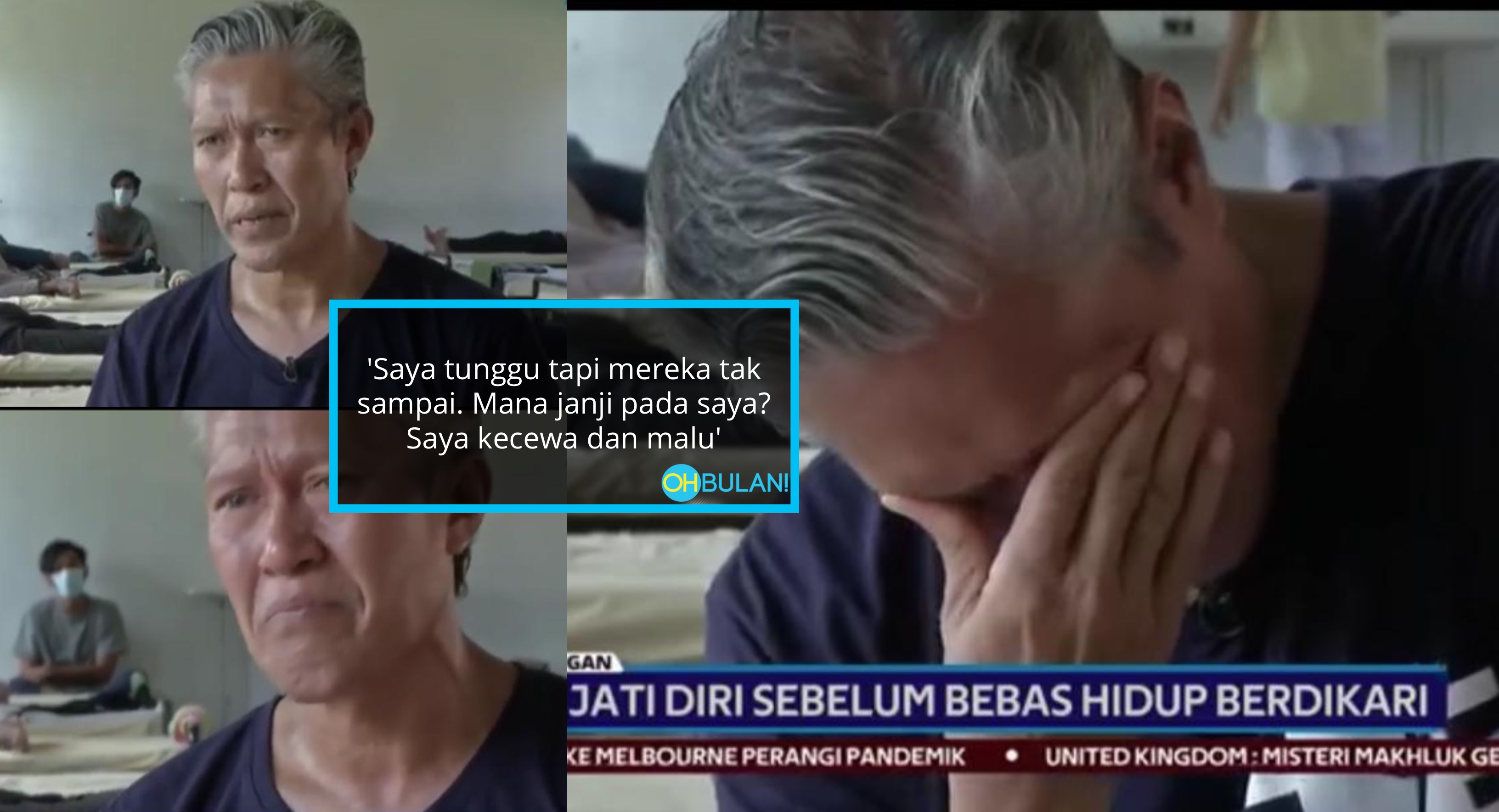 ‘Anggap Sahaja Saya Sudah Mati’ – Pak Cik Gelandangan Sebak, Keluarga Mungkir Janji Mahu Jemput
