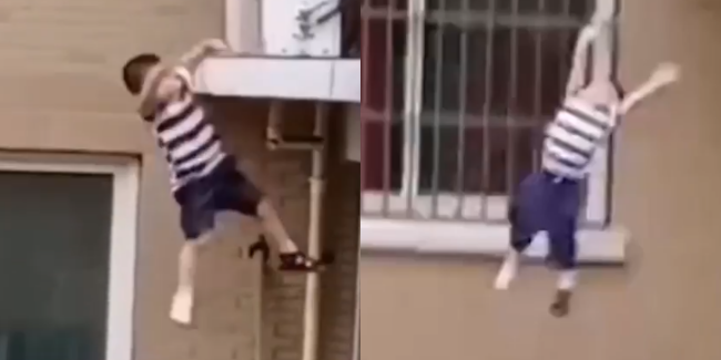 [VIDEO] Tindakan Pantas Lelaki Selamatkan Nyawa Kanak-Kanak Jatuh Dari Tingkat 5
