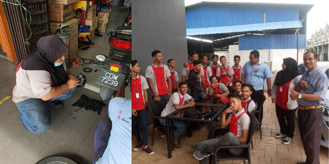 Viral Foto Baiki Motorsikal,Wanita Ini Tak Segan Ceburi Bidang Permotoran. Minat Nak Jadi Racer!
