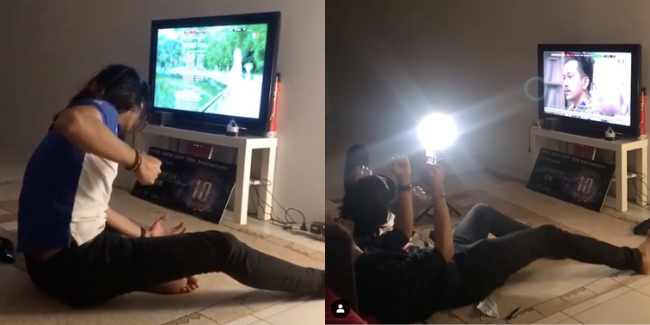 [VIDEO] Penangan 7 Hari Mencintaiku, Lelaki Ini Menjerit Emosi, Sepak Bantal Sampai Ke Pintu Rumah!