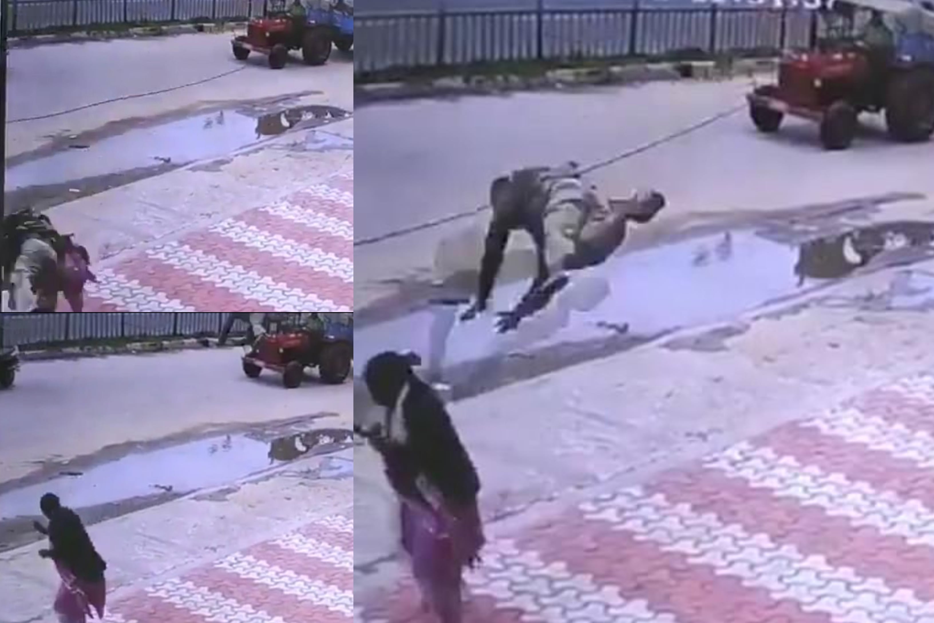 [VIDEO] Parkir Kereta Tepi Jalan, Lelaki Melambung 30 Kaki Terpijak Kabel