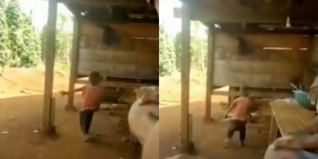 [VIDEO] Bagi Budak 3 Tahun Minum Arak, Rakam Video Terhuyung Hayang, Dua Lelaki Ditahan