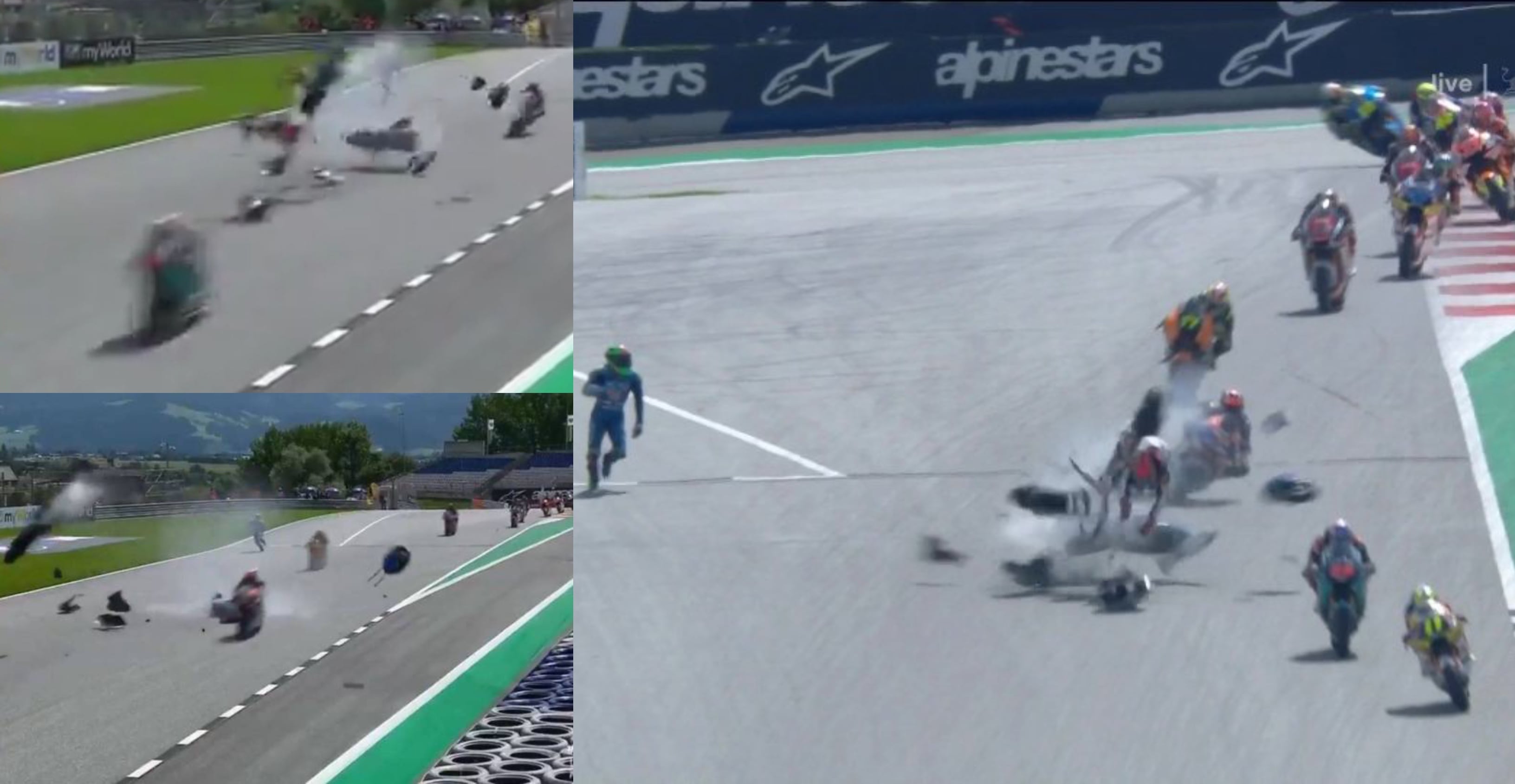 [VIDEO] Rempuh Motor Terbabas Di Tengah Litar & Terpelanting Ke Udara, Hafizh Syahrin Stabil