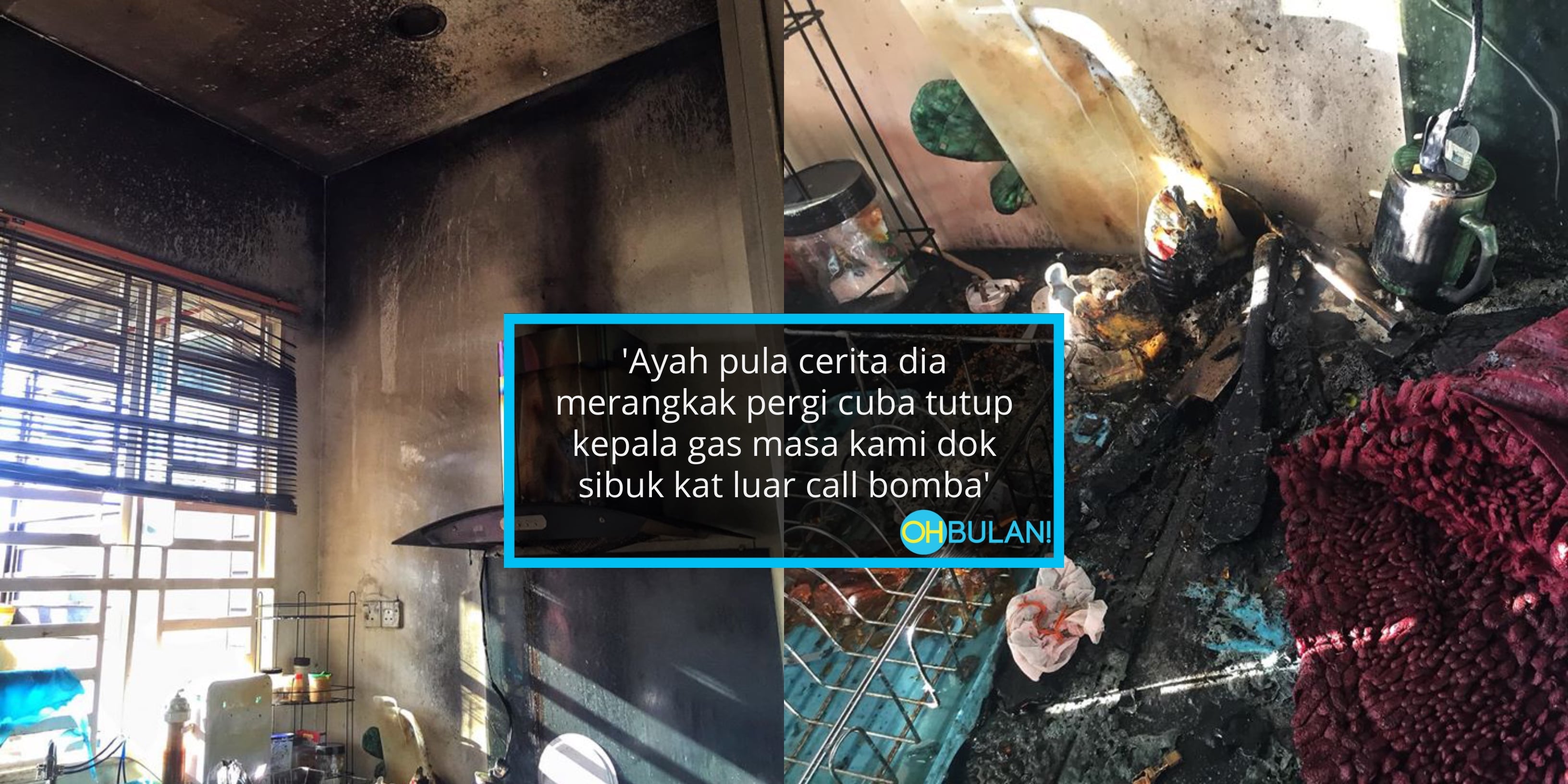 Tengah Rebus Ketupat Tiba-Tiba Api Menyambar Gara-Gara Paip Gas Tercabut