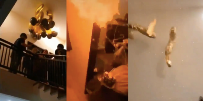 [VIDEO] Konon Bawa Belon Nak ‘Surprise’ Birthday Kawan, Tiba-Tiba Api Menyambar