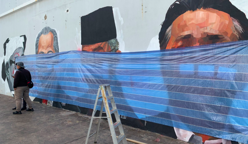 Tidak Cukup Bukti, 3 Wanita Disyaki Conteng Mural Pemimpin Negara Bebas Tuduhan
