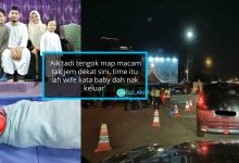 Jalan Raya Sesak, Suami Jadi ‘Bidan’ Sambut Anak Dalam Kereta, Siap JPJ Escort Lagi!