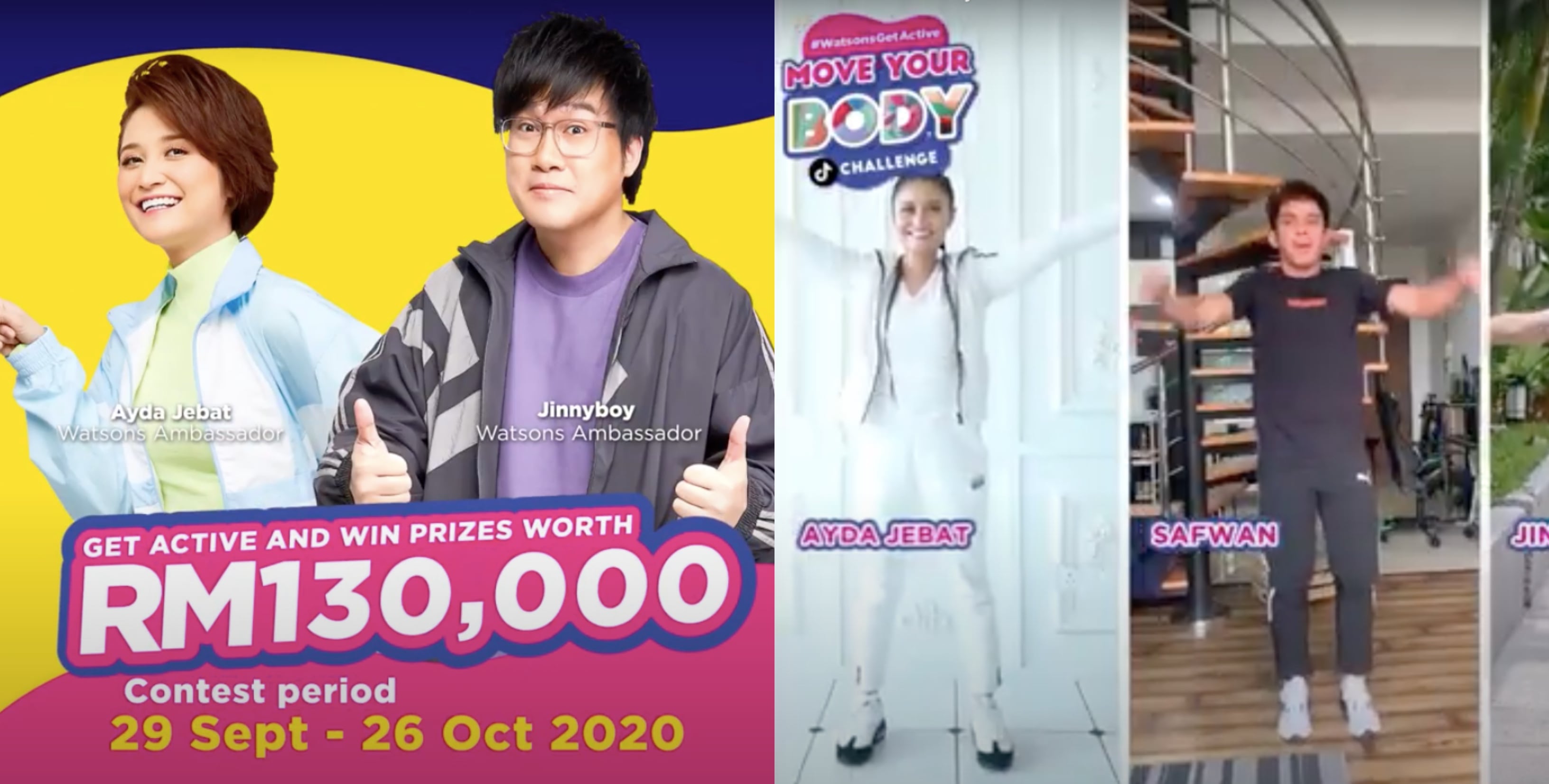 #WatsonsGetActive Move Your Body Challenge Tawar Hadiah Bernilai Sehingga RM 130,000!