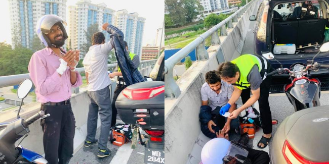 Kereta Dilanggar Tetapi Masih Hulur Bantuan Kecemasan, Tindakan Lelaki Ini Dipuji