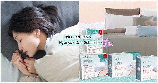 Set Bilik Tidur AKEMI HeiQ Viroblock Bantu Halang Pertumbuhan Bakteria & Virus