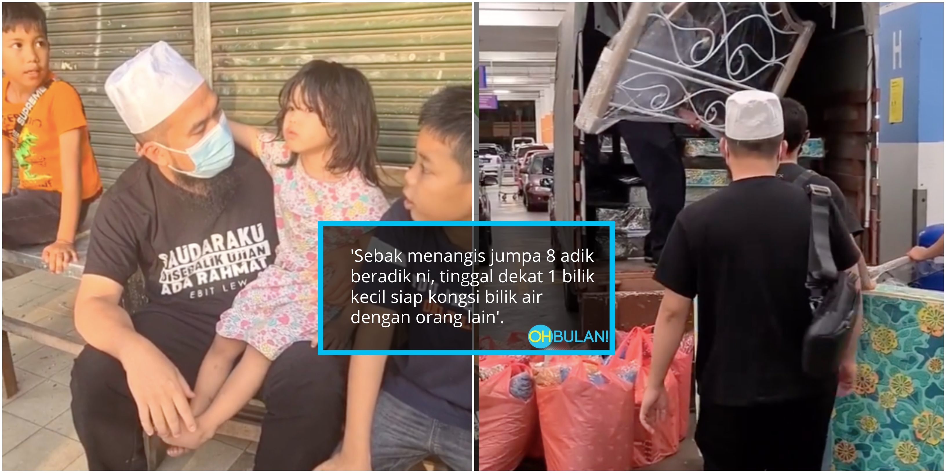 Bagi Rumah Baru, Hantar 2 Beradik Pergi Madrasah – Ebit Lew Tampil Bantu 8 Beradik
