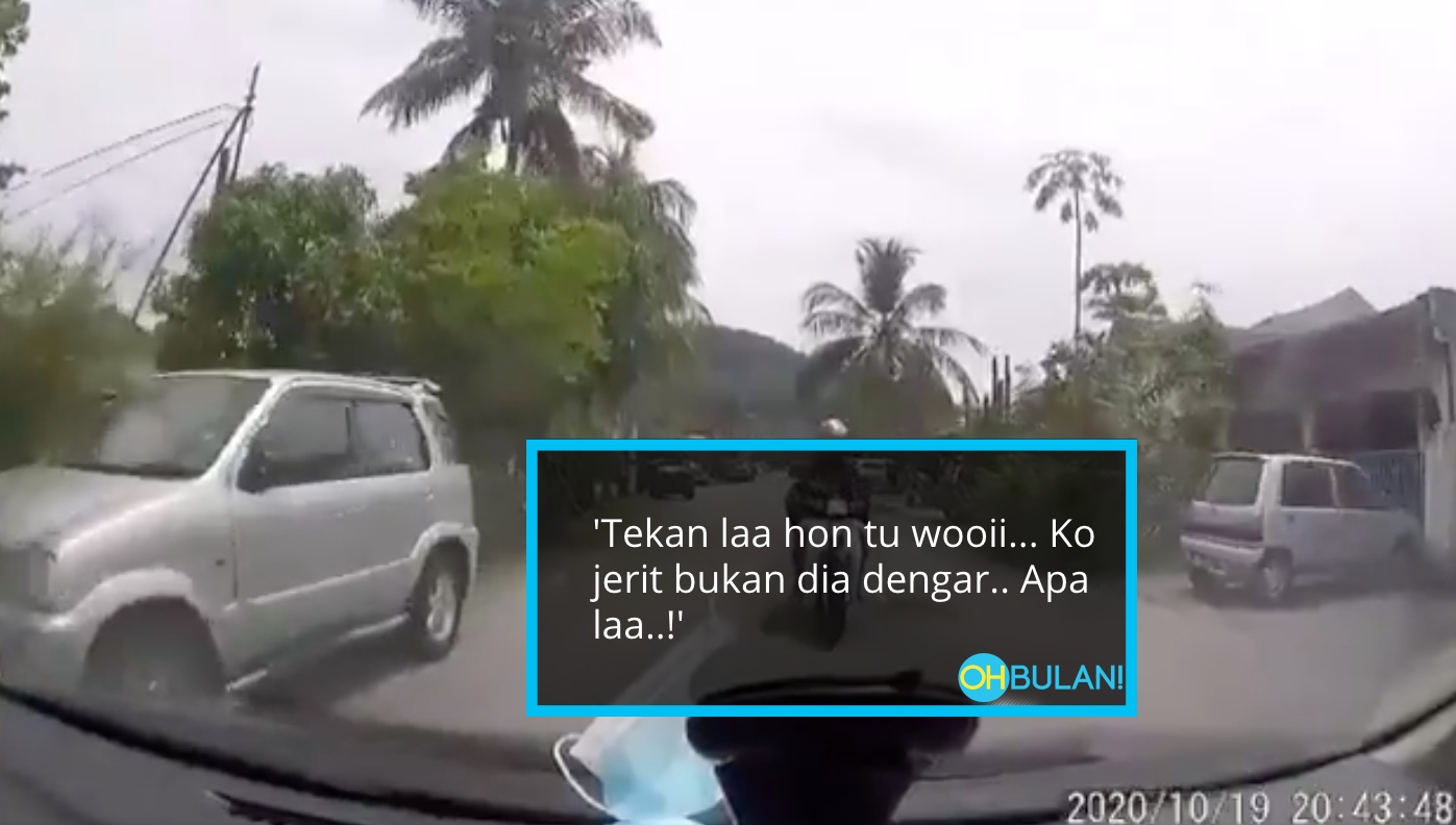 [VIDEO] Leka Sangat Tengok Phone Sampai Langgar Kereta Orang..