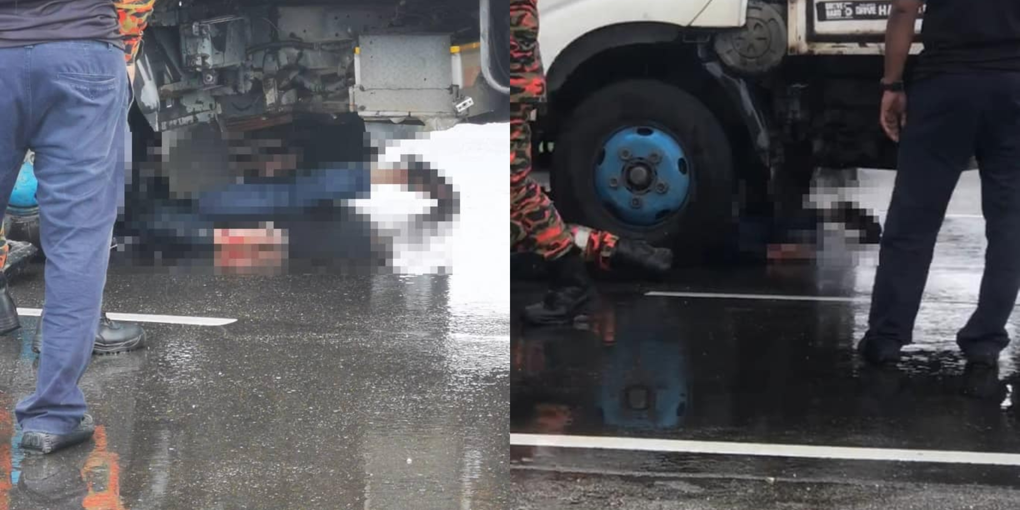Diseret Lori Hampir 1 Kilometer, Penunggang Motosikal Maut Di Bawah Tayar
