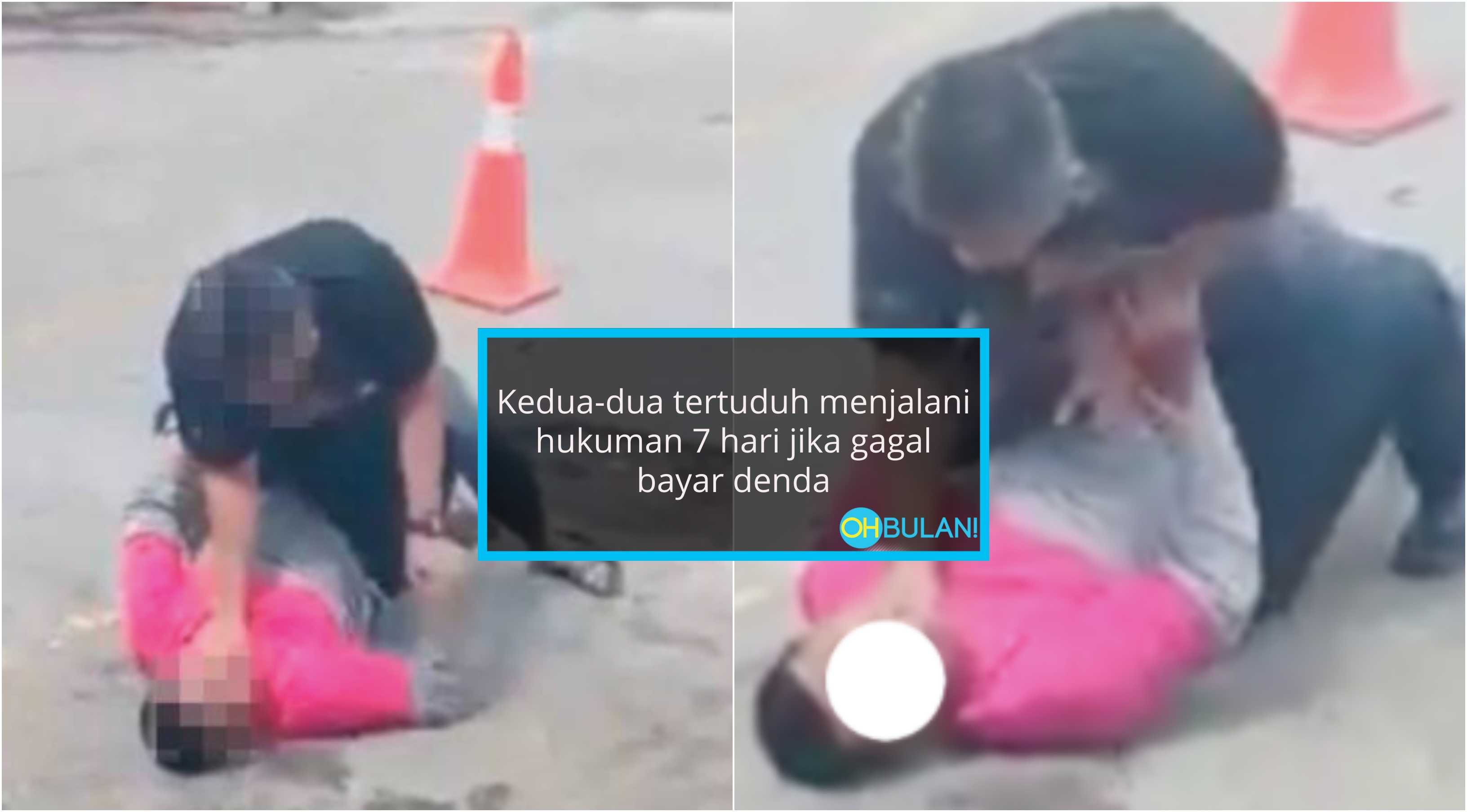 Penghantar Makanan, Pelanggan Bertumbuk Di Tempat Awam Didenda RM800