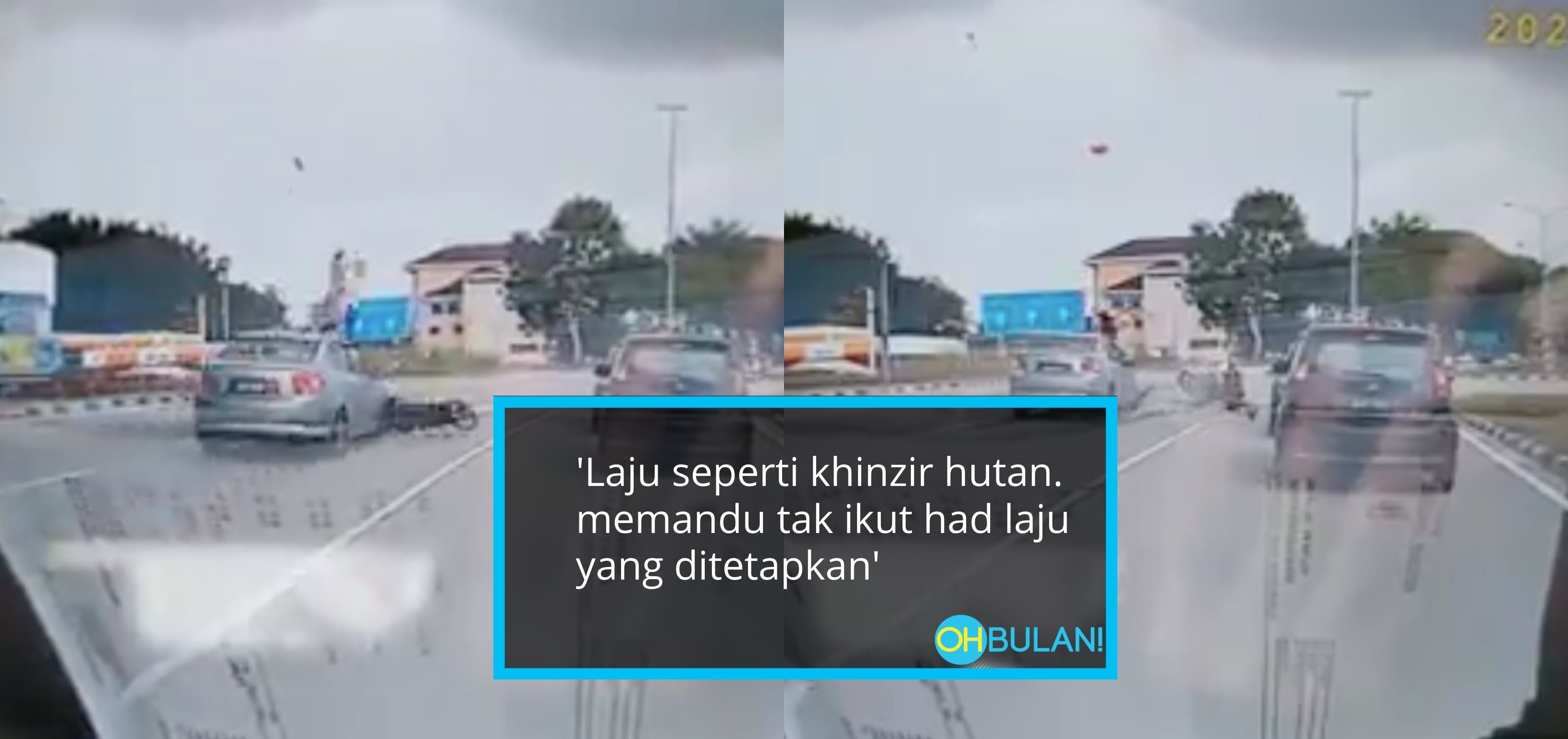 [VIDEO] ‘Bawa Kereta Laju Sangat’ – Penunggang Motosikal Terpelanting Dirempuh Kereta